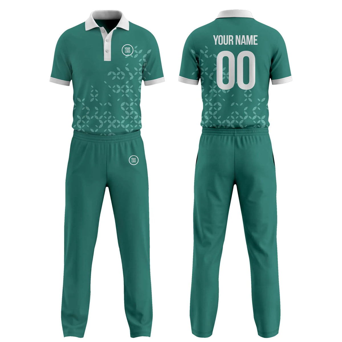 Custom Personalized D2 Abstract Pattern Cricket Kit with Name, Number & Team Logo