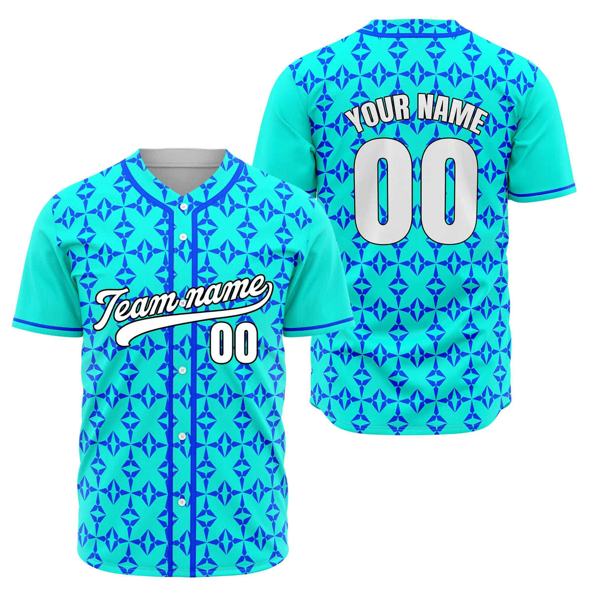 Custom Royal Lattice Baseball Sports Jersey Personalized Uniform with Name &amp; Number