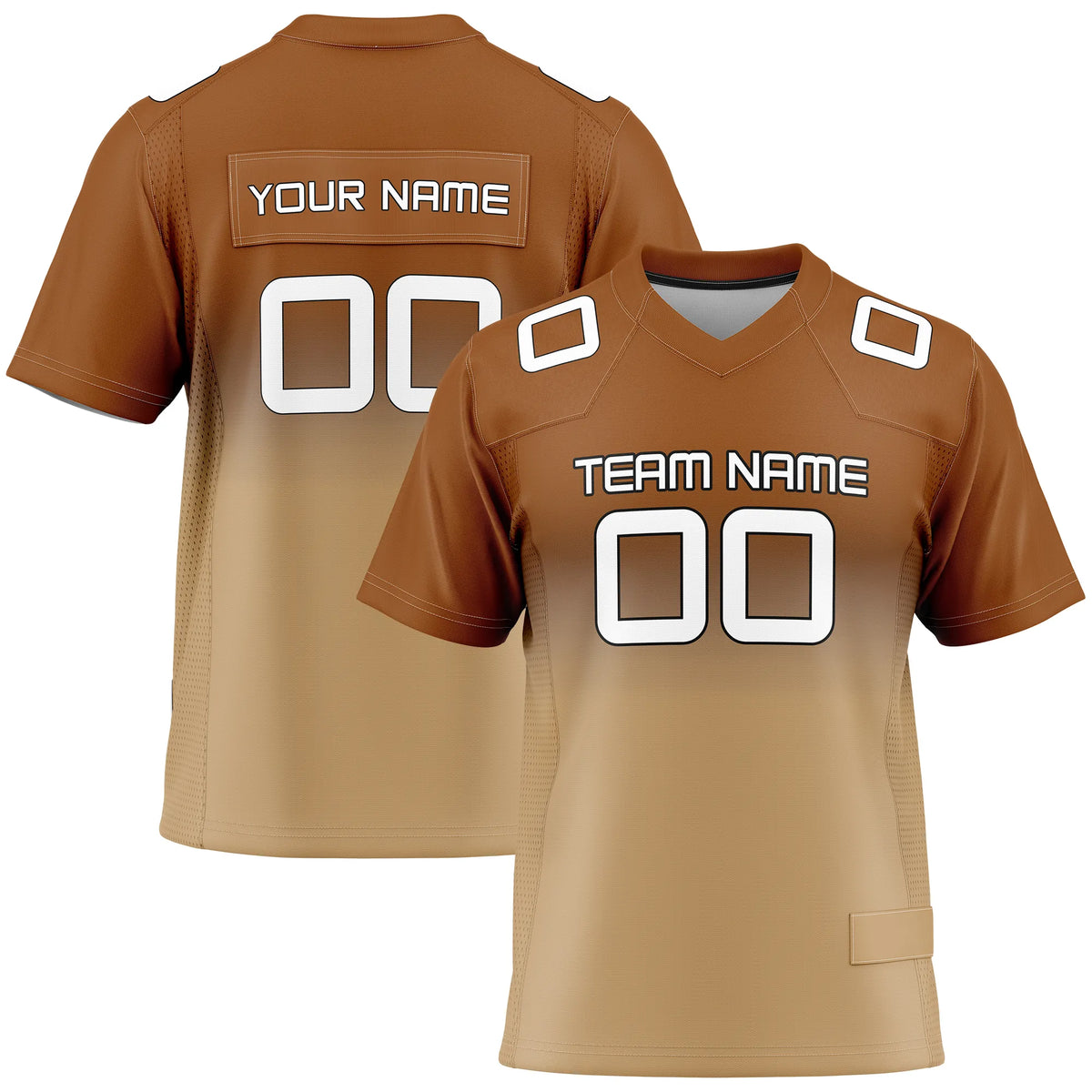 Custom Personalized D3 Gradient Fashion Flag Football Jersey with Name, Number & Team Logo