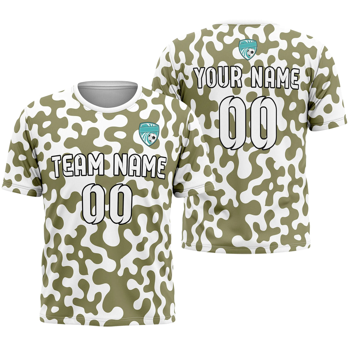 Custom Camo D2 Soccer Jersey Personalized Football Uniform with Name & Number
