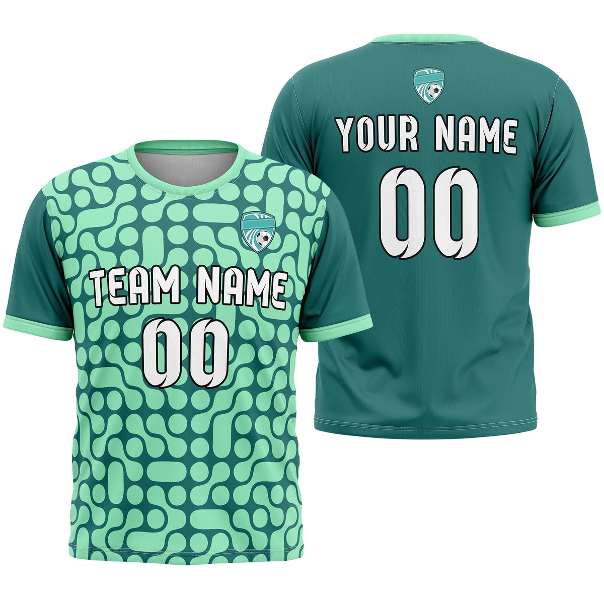 Custom Abstract Pattern D3 Soccer Jersey Personalized Football Uniform with Name & Number