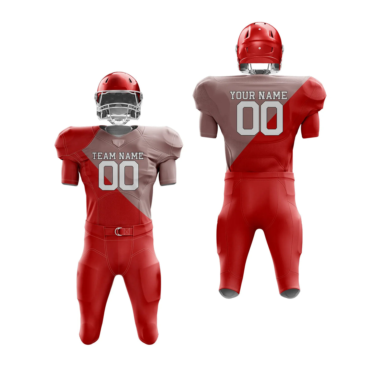 Custom Personalized D2 Split Fashion American Football Jersey with Name, Number & Team Logo