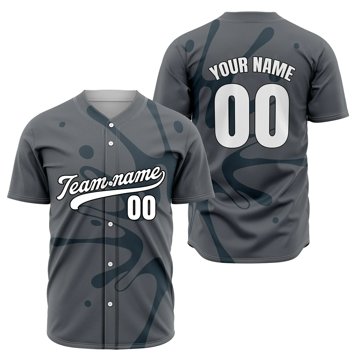 Custom Paint Surge Black Sports Jersey Personalized Uniform with Name & Number