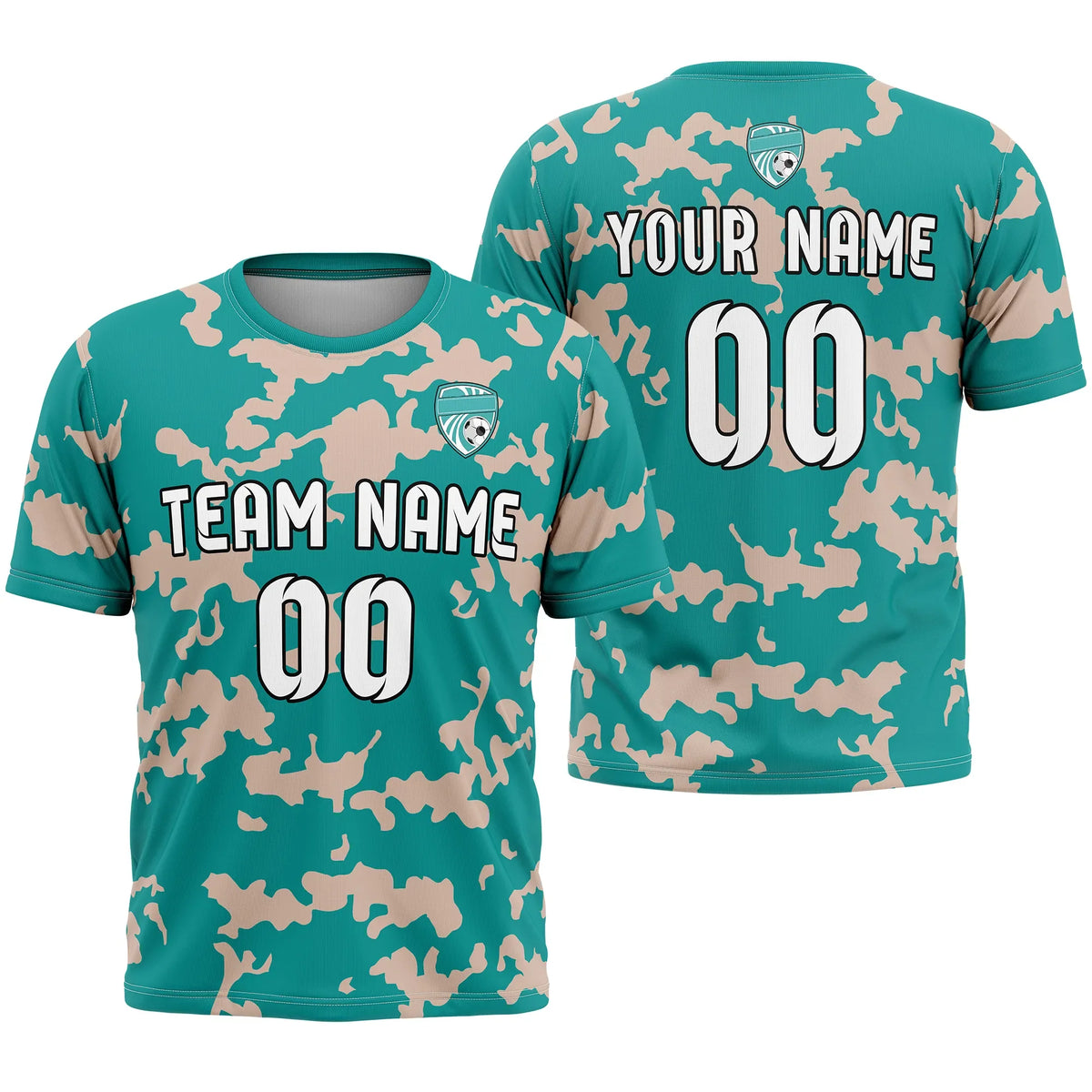 Custom Camo D4 Soccer Jersey Personalized Football Uniform with Name & Number