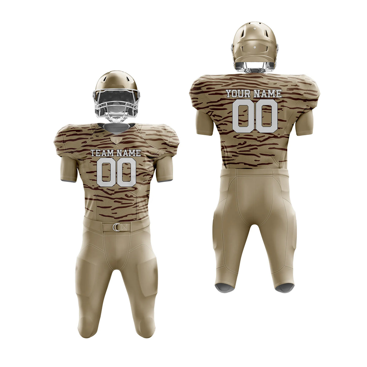 Custom Personalized D3 Camo Designs American Football Jersey with Name, Number & Team Logo