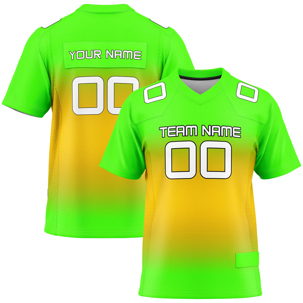 Custom Personalized D5 Gradient Fashion Flag Football Jersey with Name, Number & Team Logo