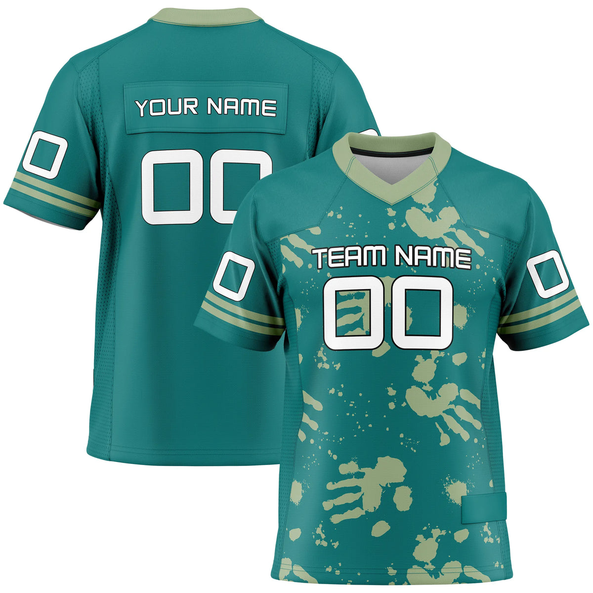 Custom Personalized D5 Graffiti Fashion Flag Football Jersey with Name, Number & Team Logo