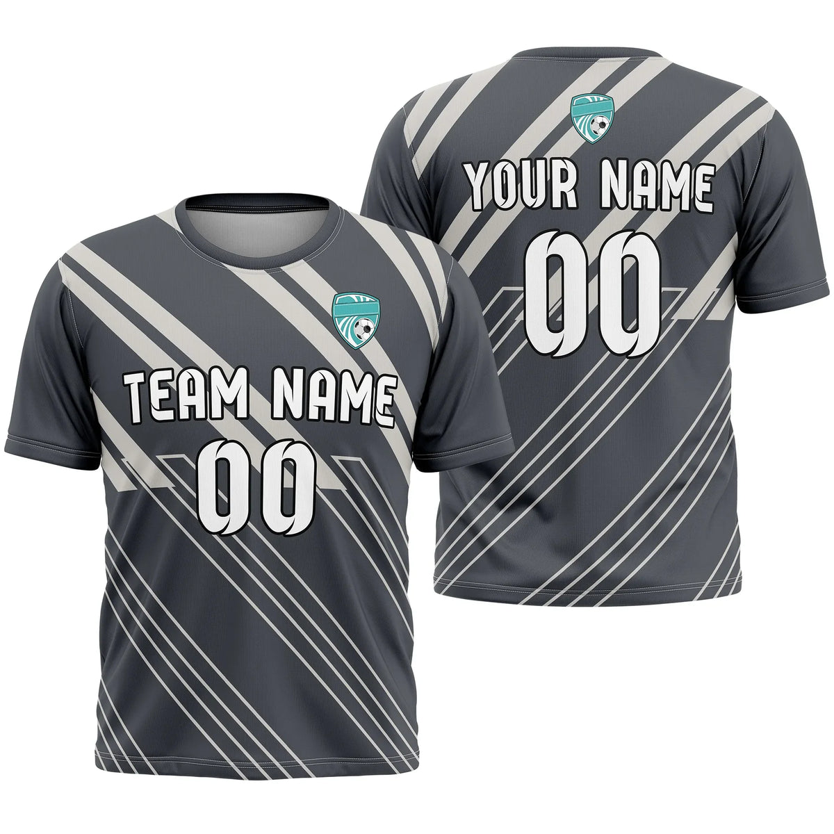 Custom Strip Fashion D4 Soccer Jersey Personalized Football Uniform with Name & Number