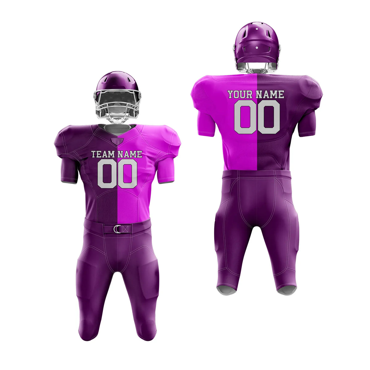 Custom Personalized D1 Split Fashion American Football Jersey with Name, Number & Team Logo