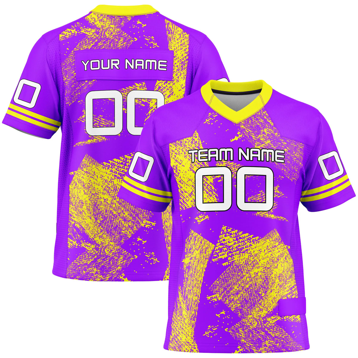 Custom Personalized D4 Graffiti Fashion Flag Football Jersey with Name, Number & Team Logo
