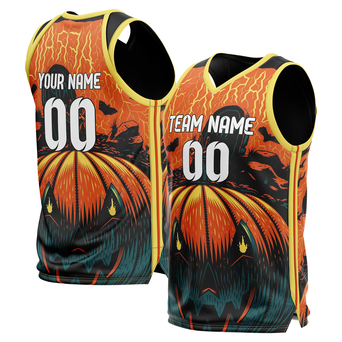 Custom Basketball Pumpkinfang Sports Jersey Personalized Uniform with Name &amp; Number