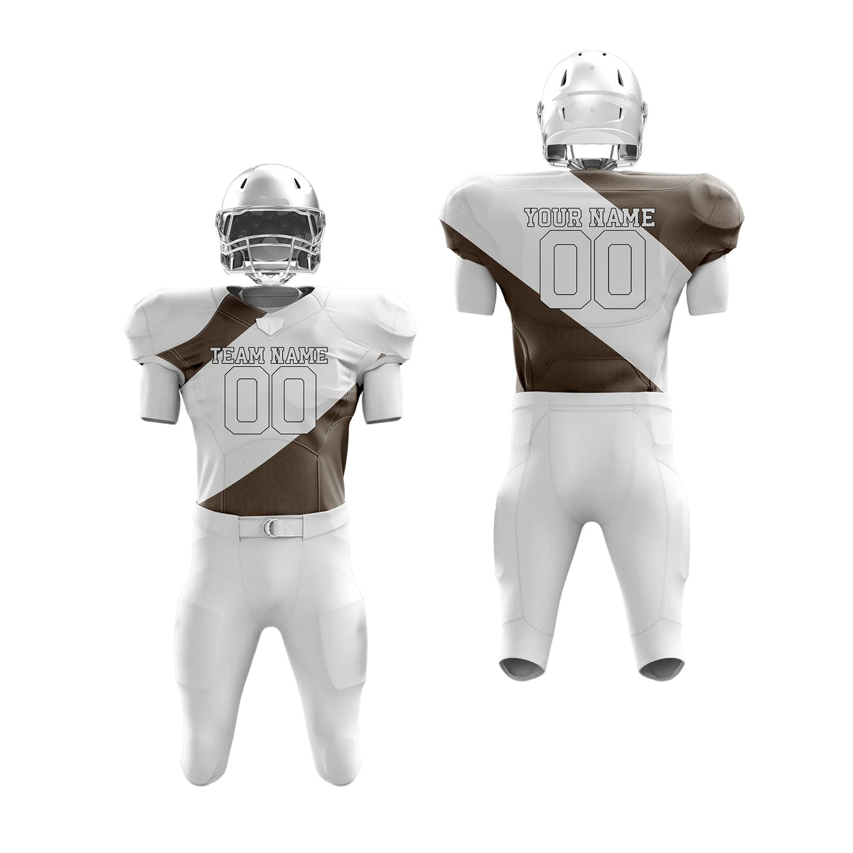 Custom Personalized D3 Split Fashion American Football Jersey with Name, Number & Team Logo