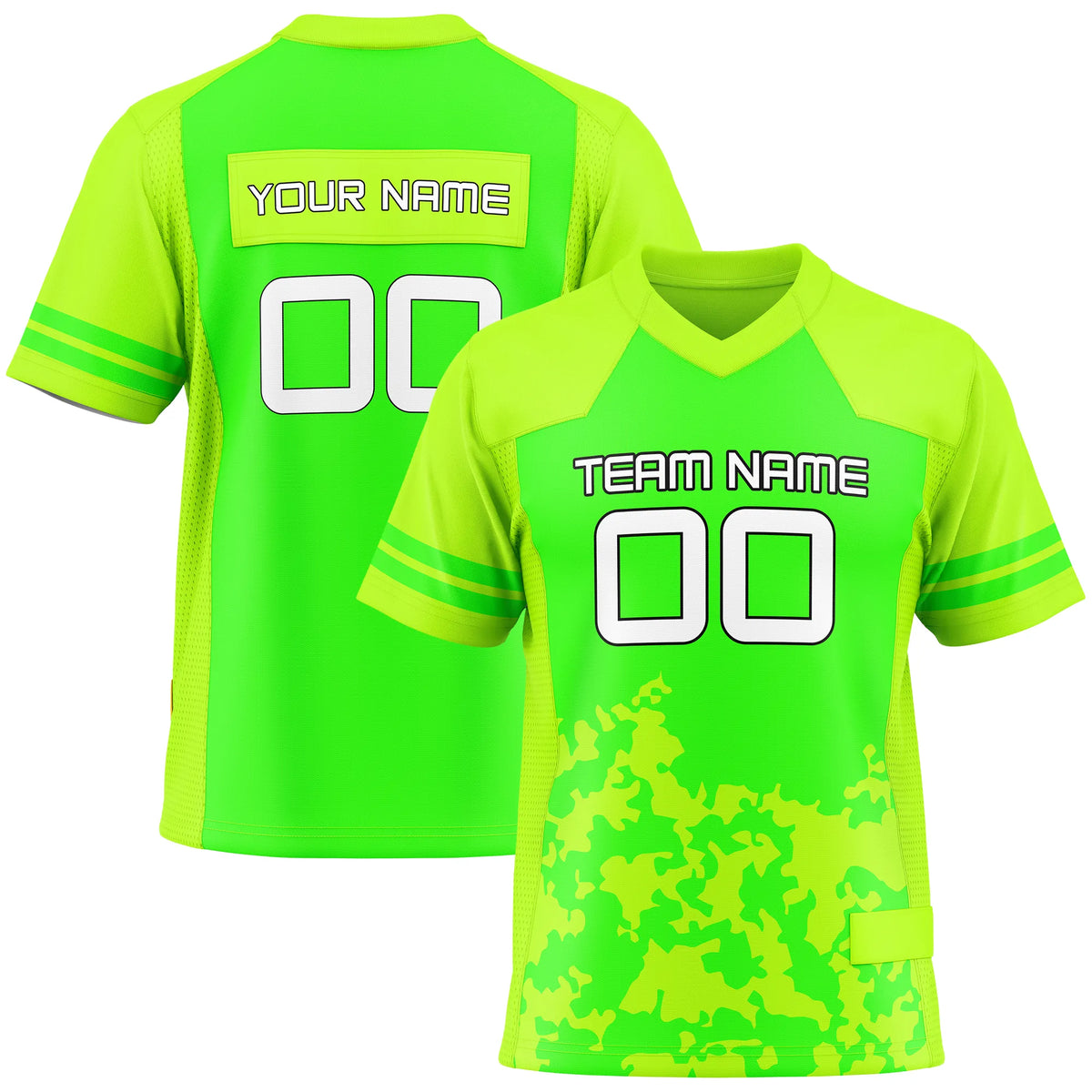 Custom Personalized D4 Color Block Flag Football Jersey with Name, Number & Team Logo