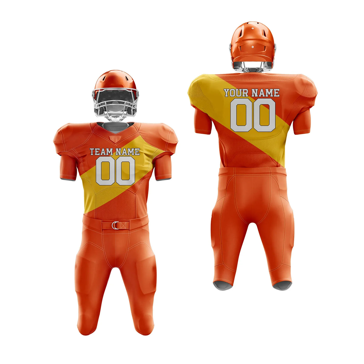 Custom Personalized D4 Split Fashion American Football Jersey with Name, Number & Team Logo