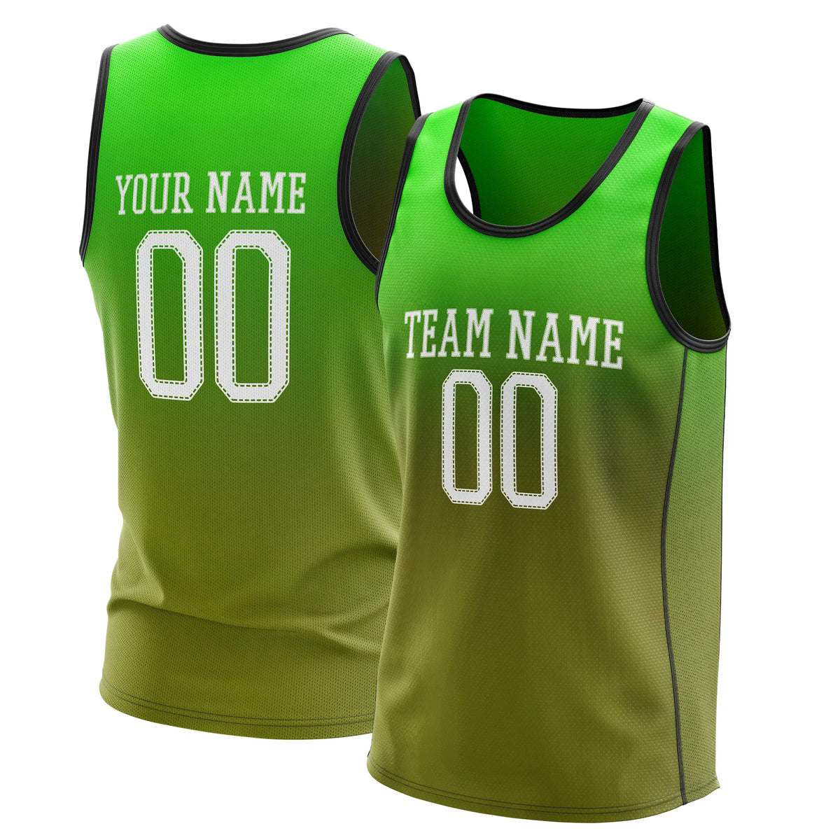 Custom Gradient fashion top Inferno Lime Sports Jersey Personalized Uniform with Name & Number