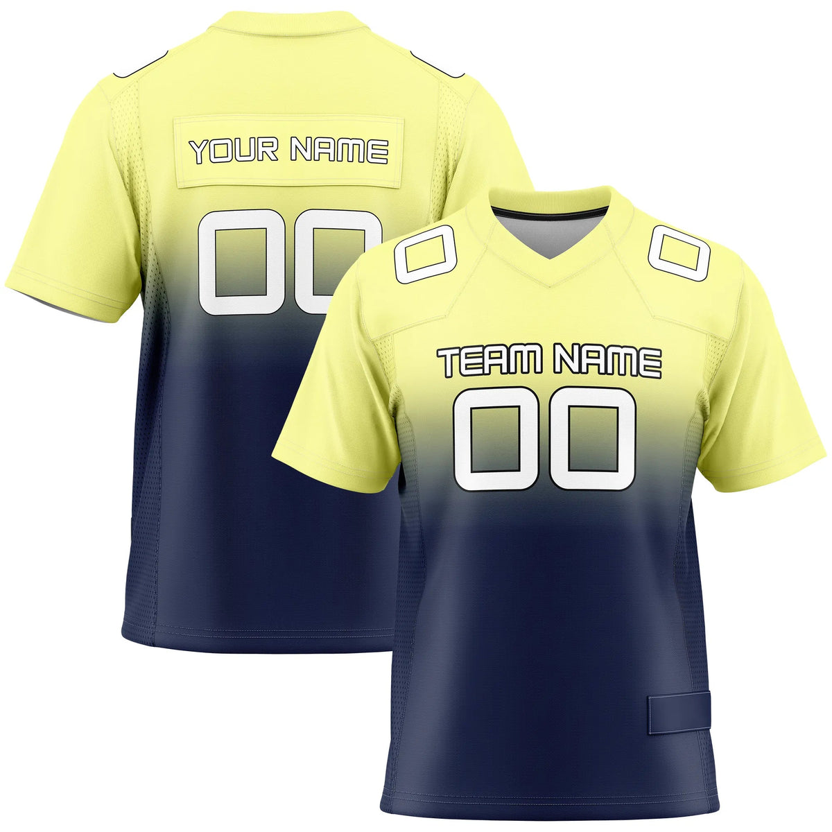 Custom Personalized D3 Gradient Fashion Flag Football Jersey with Name, Number & Team Logo