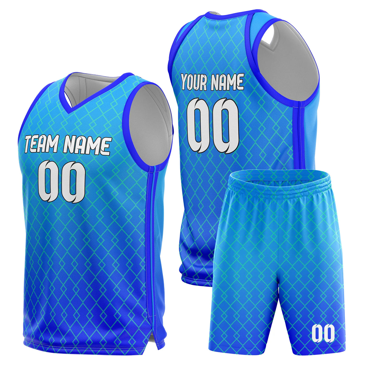 Custom Gradient Fashion Set Fade Sports Jersey Personalized Uniform with Name & Number