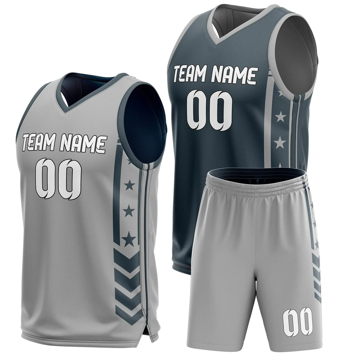 Custom Power Star Reversible Sports Jersey Personalized Uniform with Name & Number