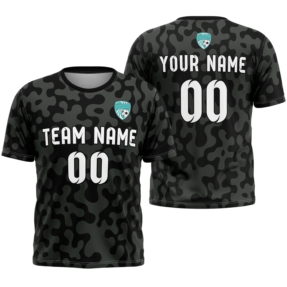 Custom Camo D2 Soccer Jersey Personalized Football Uniform with Name & Number