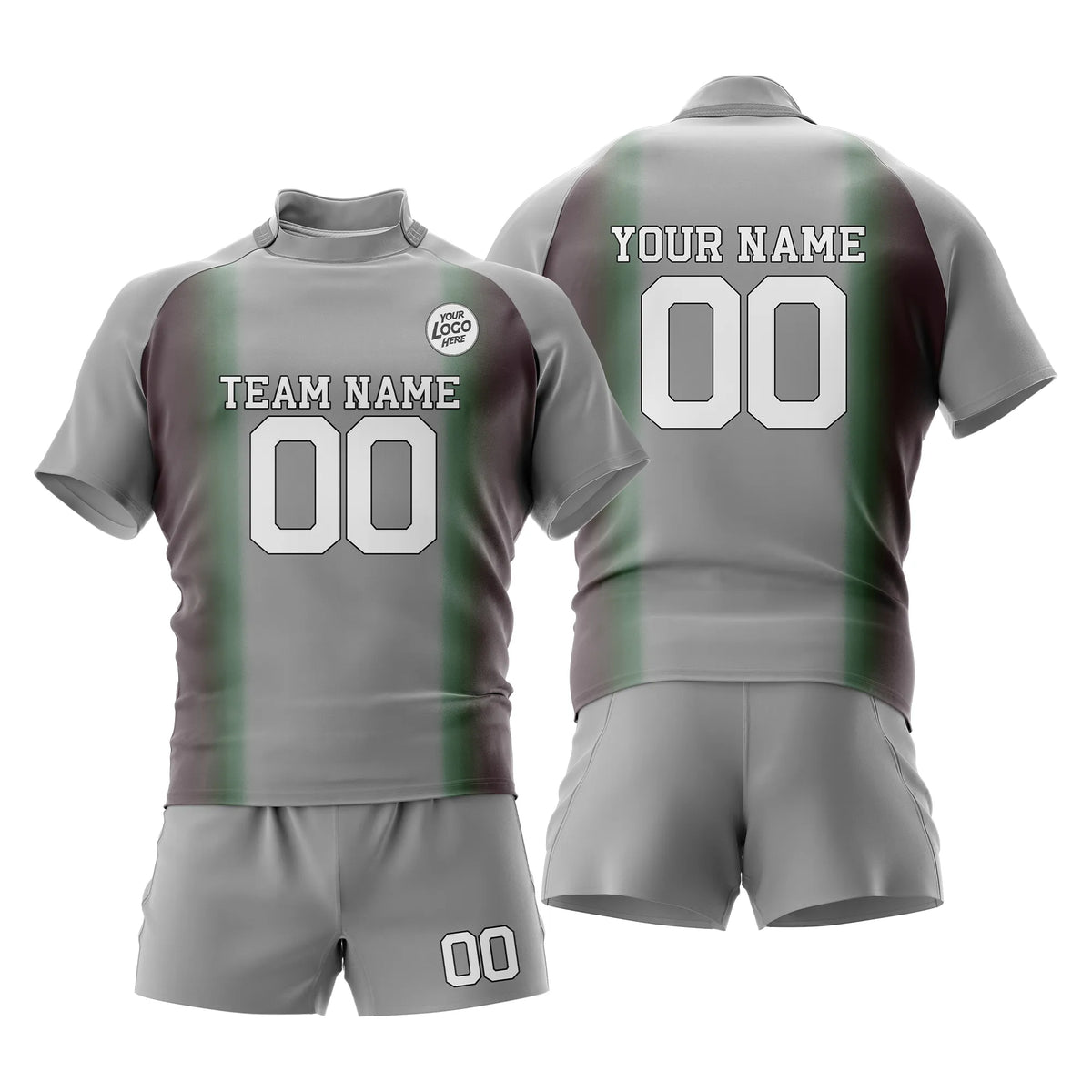 Custom Personalized D5 Gradient Fashion Rugby Jersey with Name, Number & Team Logo