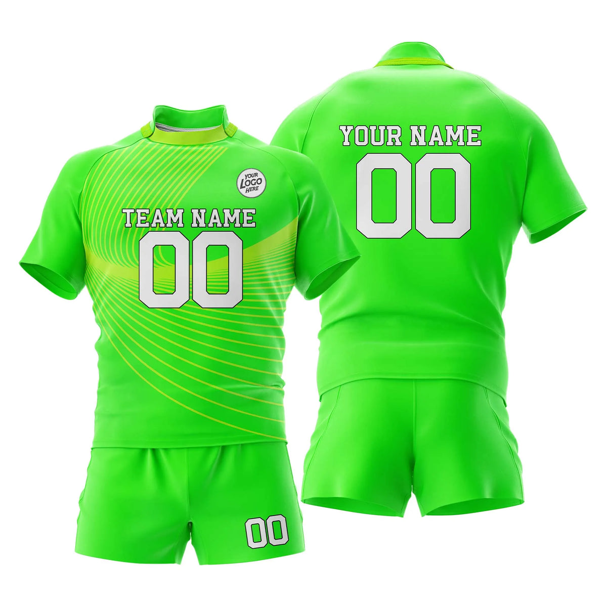 Custom Personalized D5 Strip Fashion Rugby Jersey with Name, Number & Team Logo