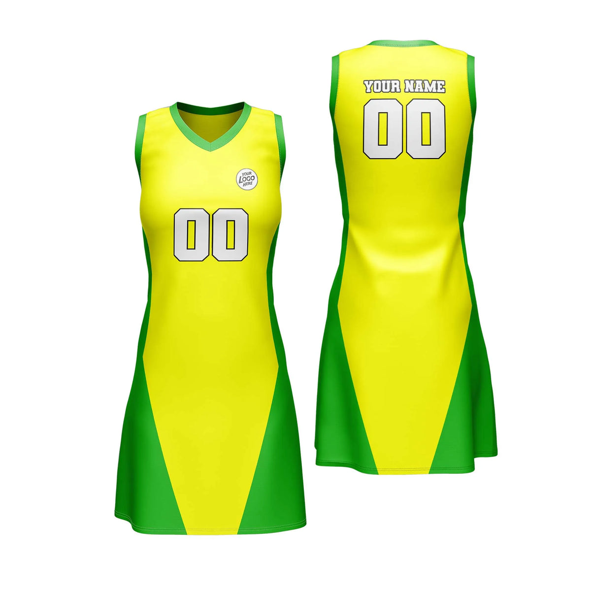 Custom Personalized D3 Split Fashion Netball Jersey with Name, Number & Team Logo