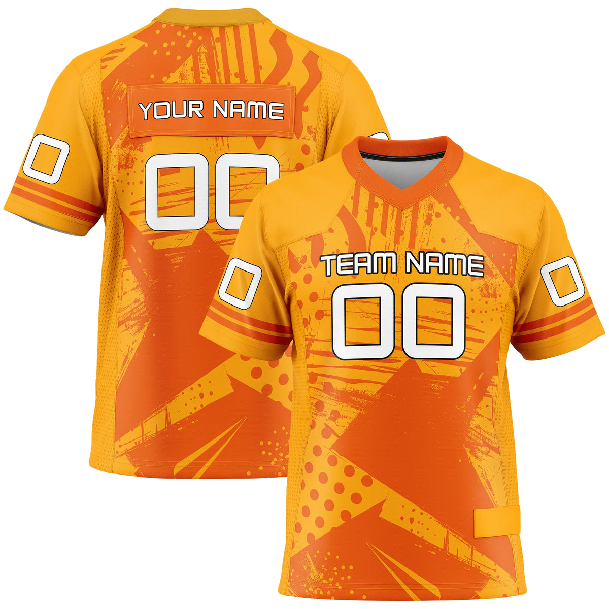 Custom Personalized D2 Graffiti Fashion Flag Football Jersey with Name, Number & Team Logo