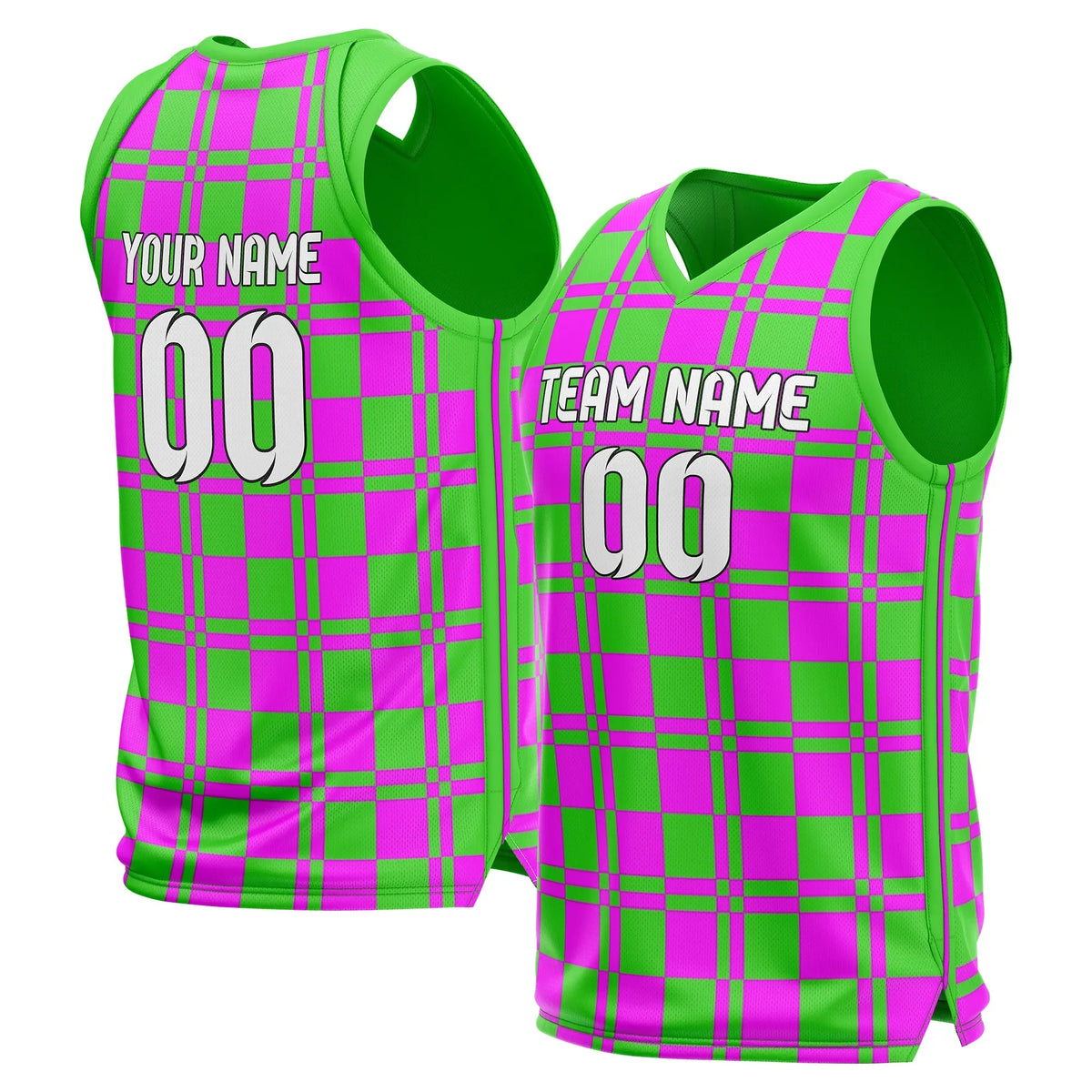 Custom Dynamic Check Printed Sports Jersey Personalized Uniform with Name & Number
