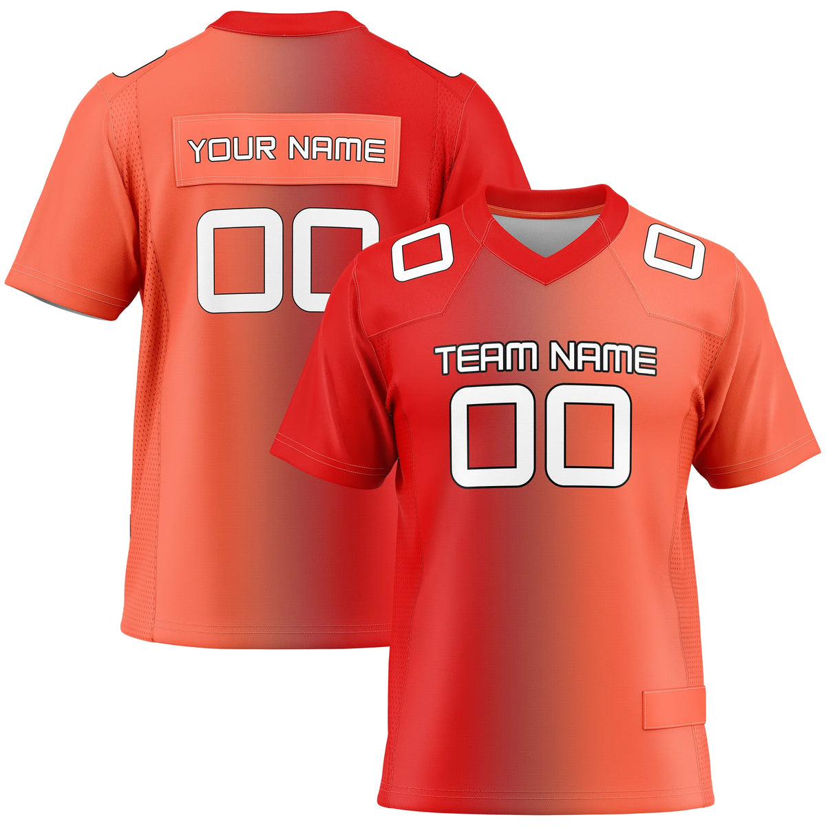 Custom Personalized D3 Gradient Fashion Flag Football Jersey with Name, Number & Team Logo