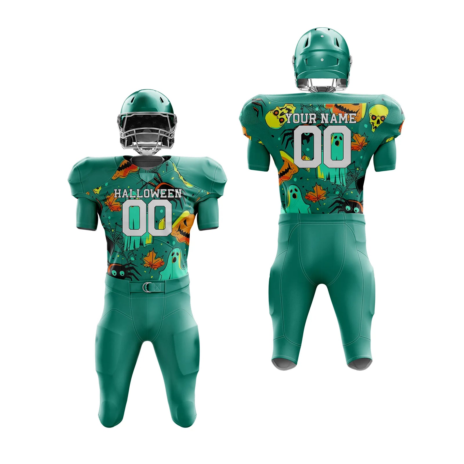 Custom Creepy Halloween American Football Jersey Personalized Uniform with Name & Number
