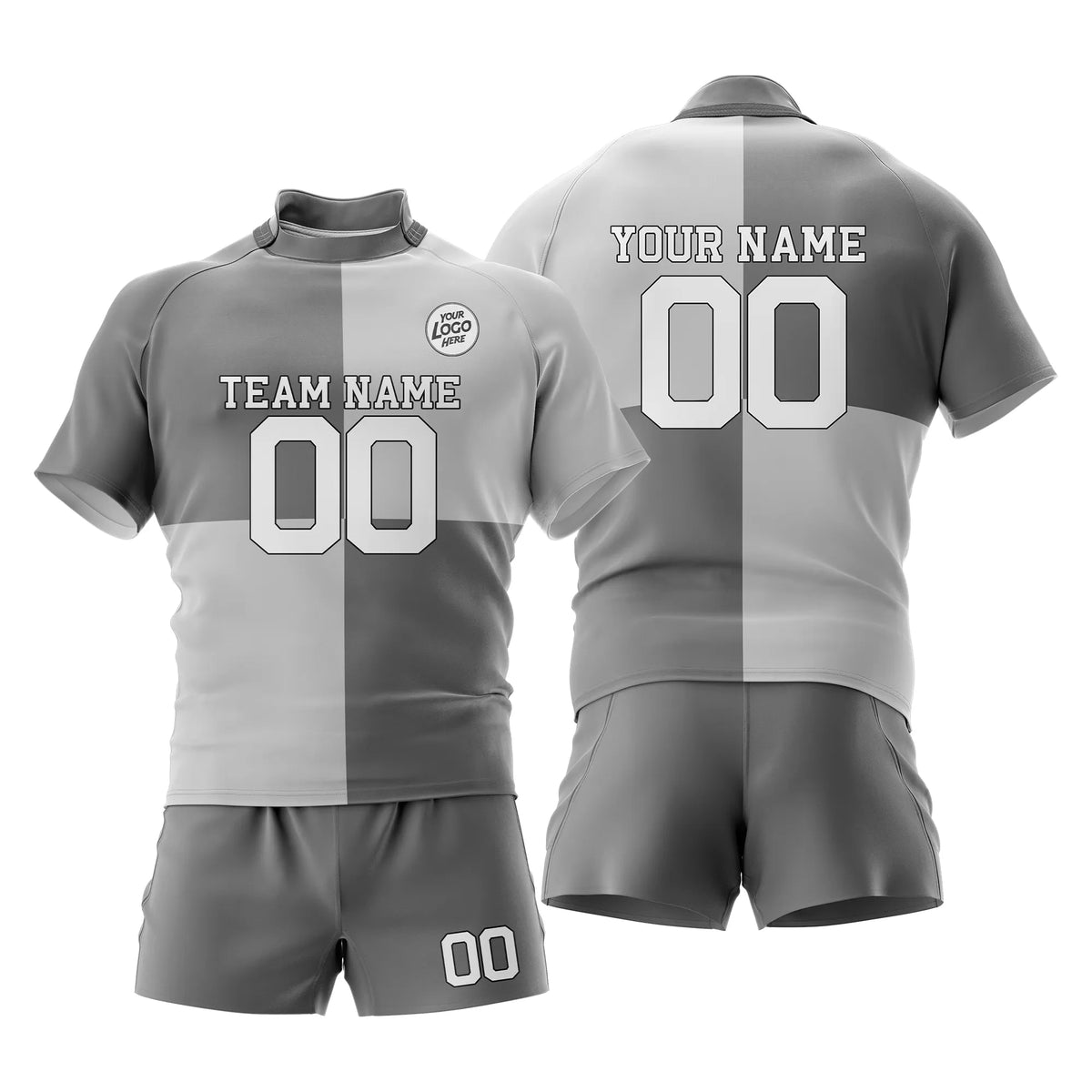Custom Personalized D5 Split Fashion Rugby Jersey with Name, Number & Team Logo
