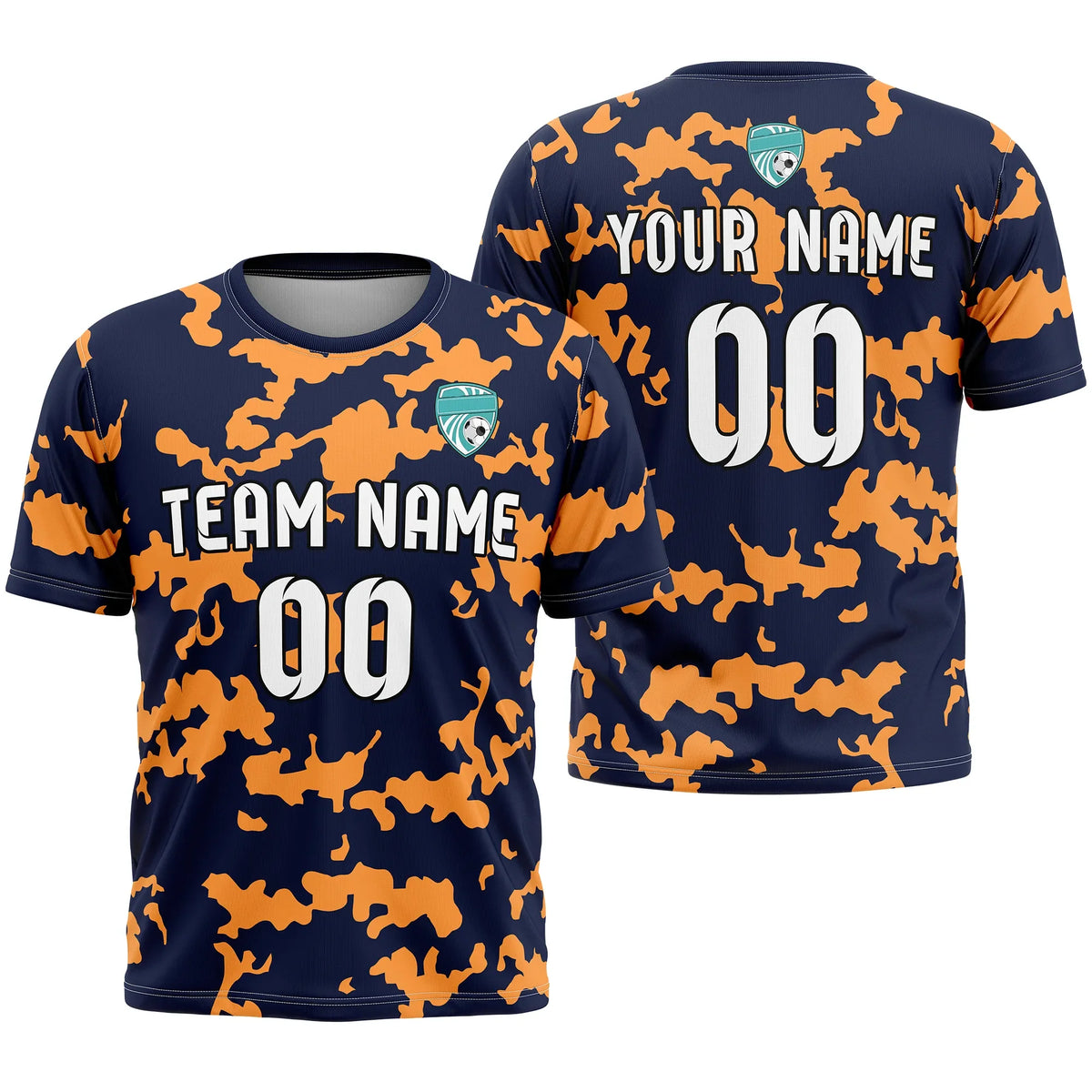 Custom Camo D4 Soccer Jersey Personalized Football Uniform with Name & Number