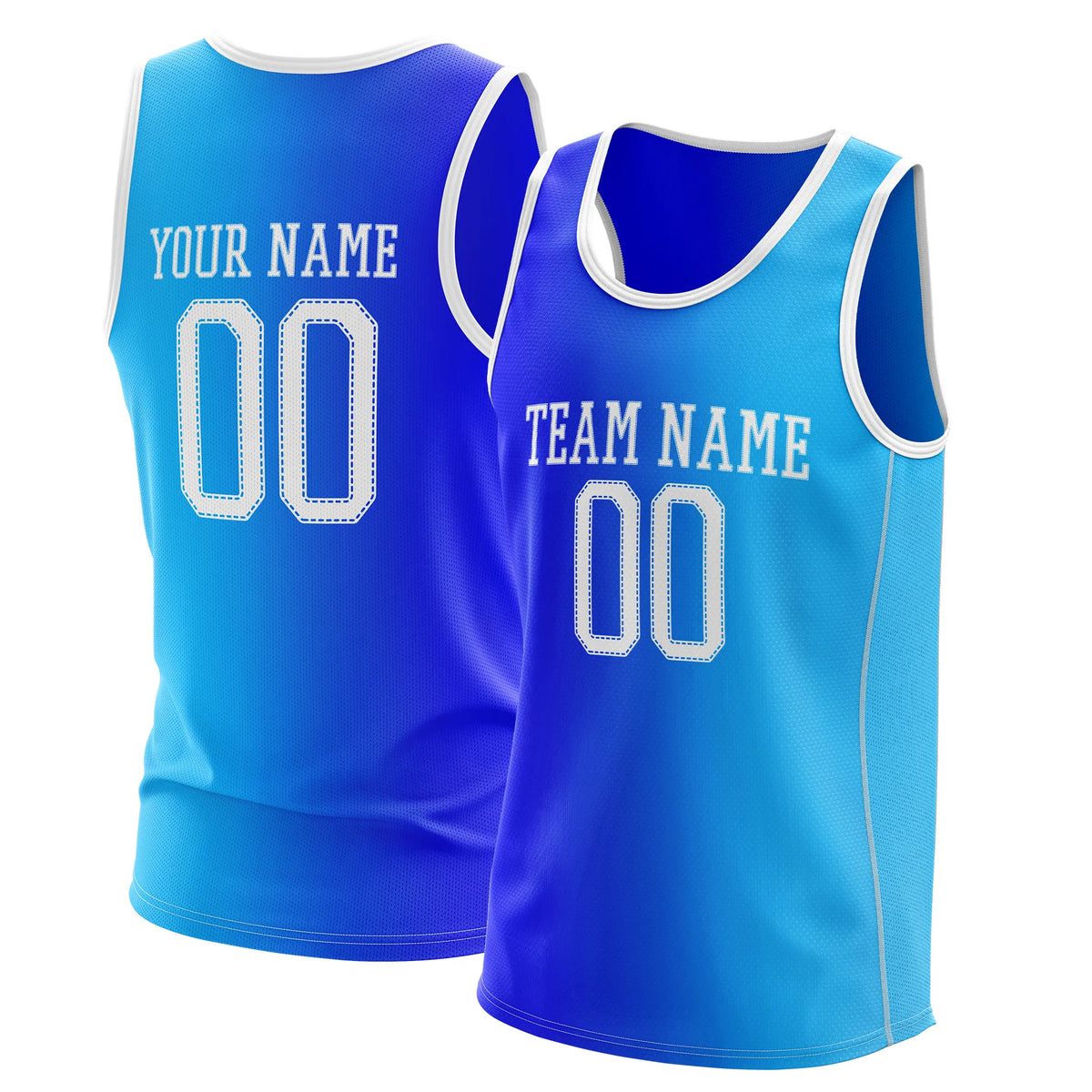 Custom Gradient fashion top Coastal Fade Sports Jersey Personalized Uniform with Name & Number