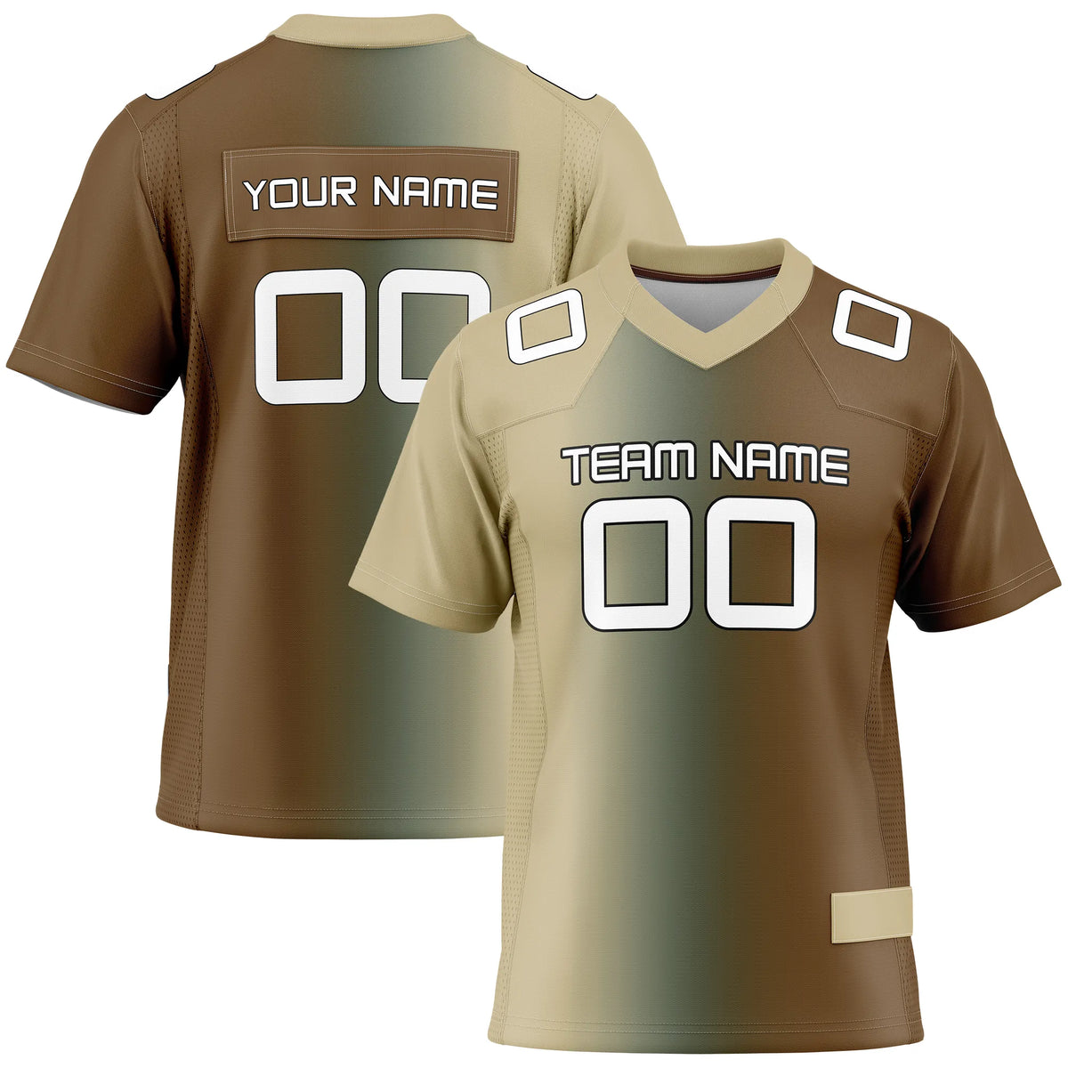 Custom Personalized D2 Gradient Fashion Flag Football Jersey with Name, Number & Team Logo