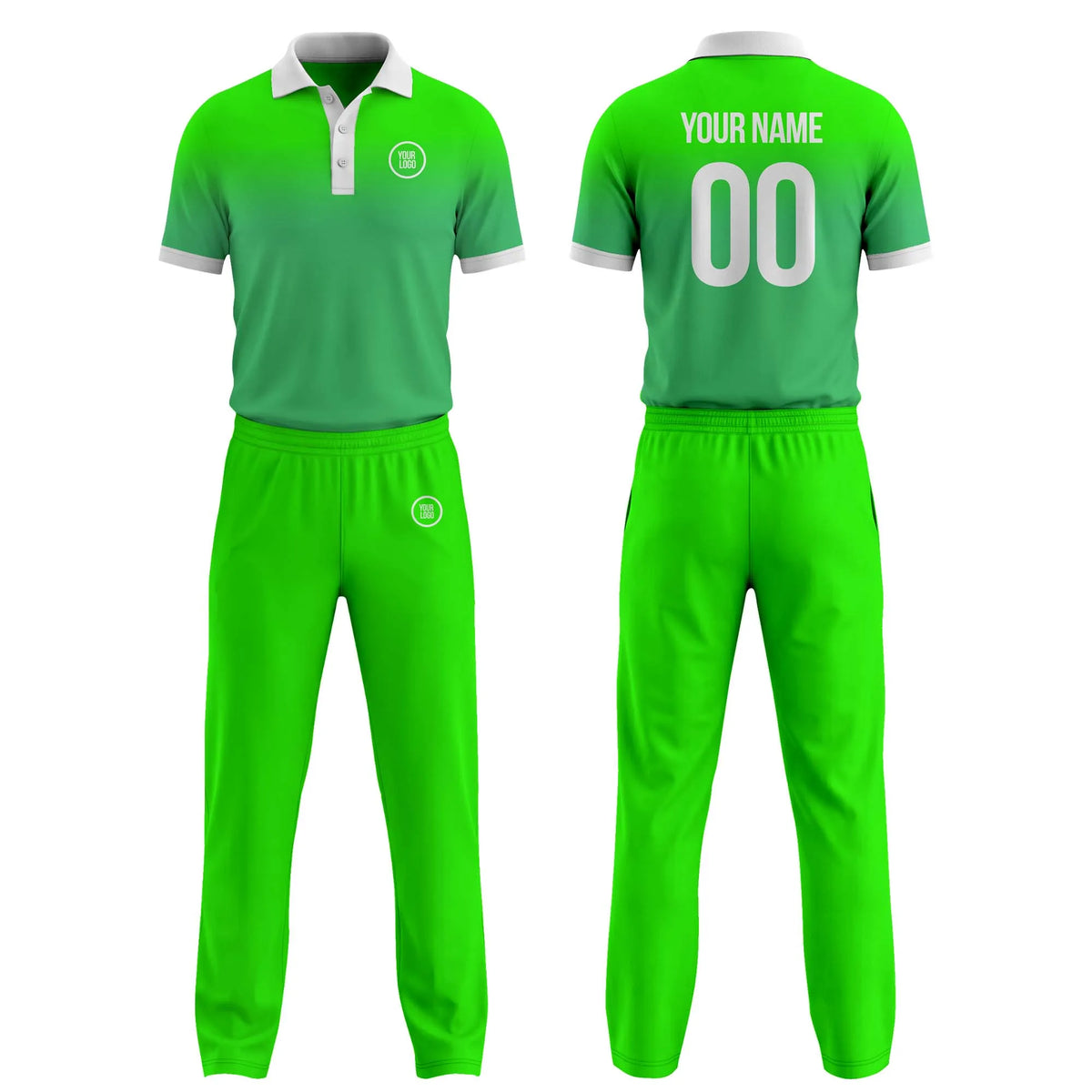 Custom Personalized D1 Gradient Fashion Cricket Kit with Name, Number & Team Logo