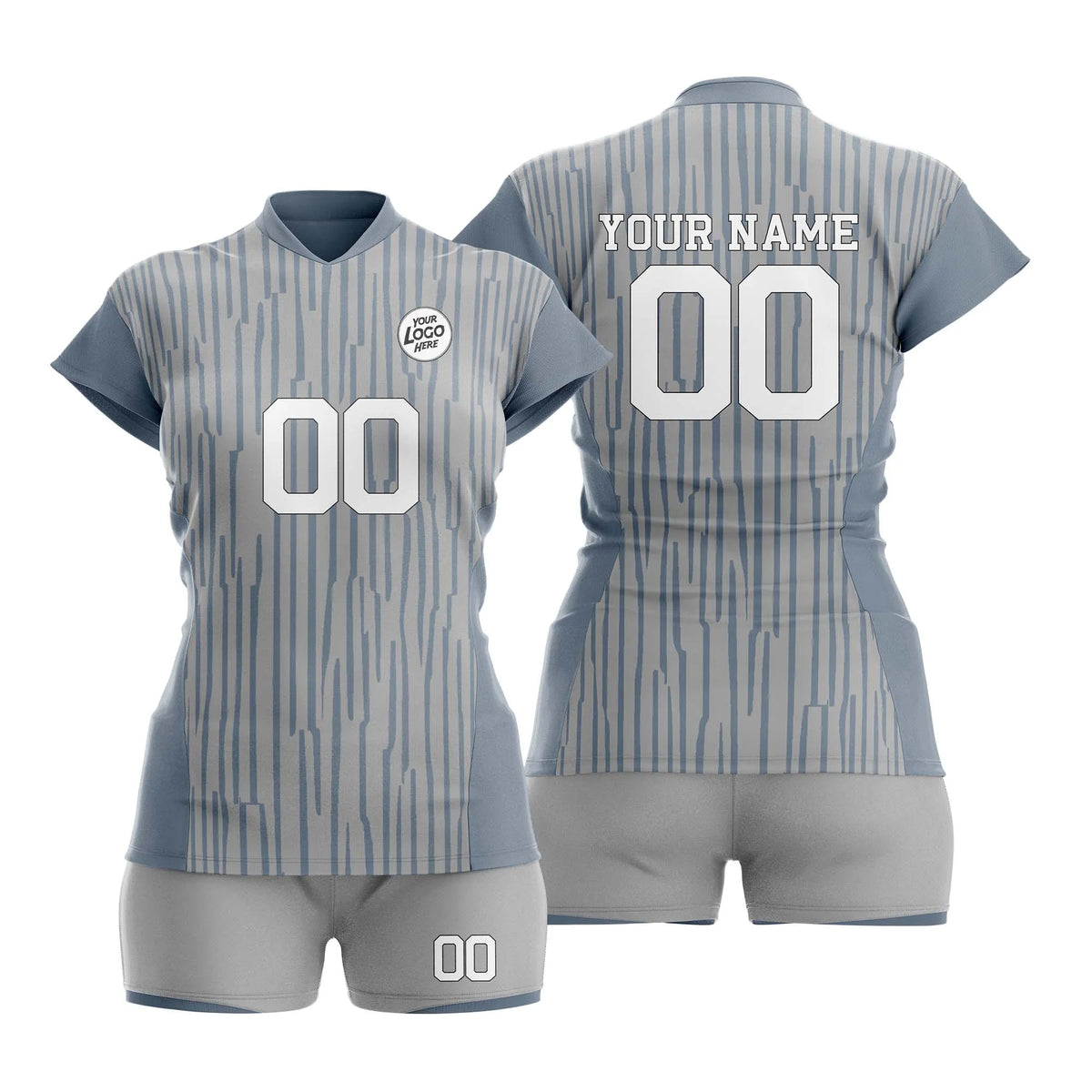 Custom Personalized D1 Strip Fashion Volleyball Jersey with Name, Number & Team Logo