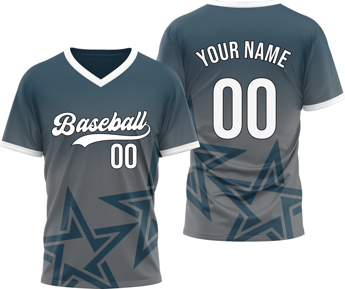 Custom Stellar Edge Gradient Baseball Sports Jersey Personalized Uniform with Name & Number