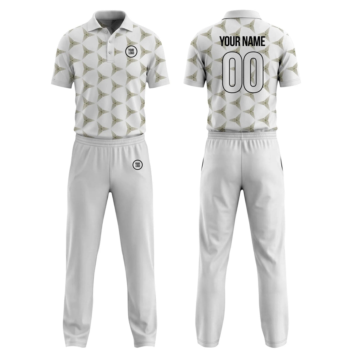 Custom Personalized D1 Abstract Pattern Cricket Kit with Name, Number & Team Logo
