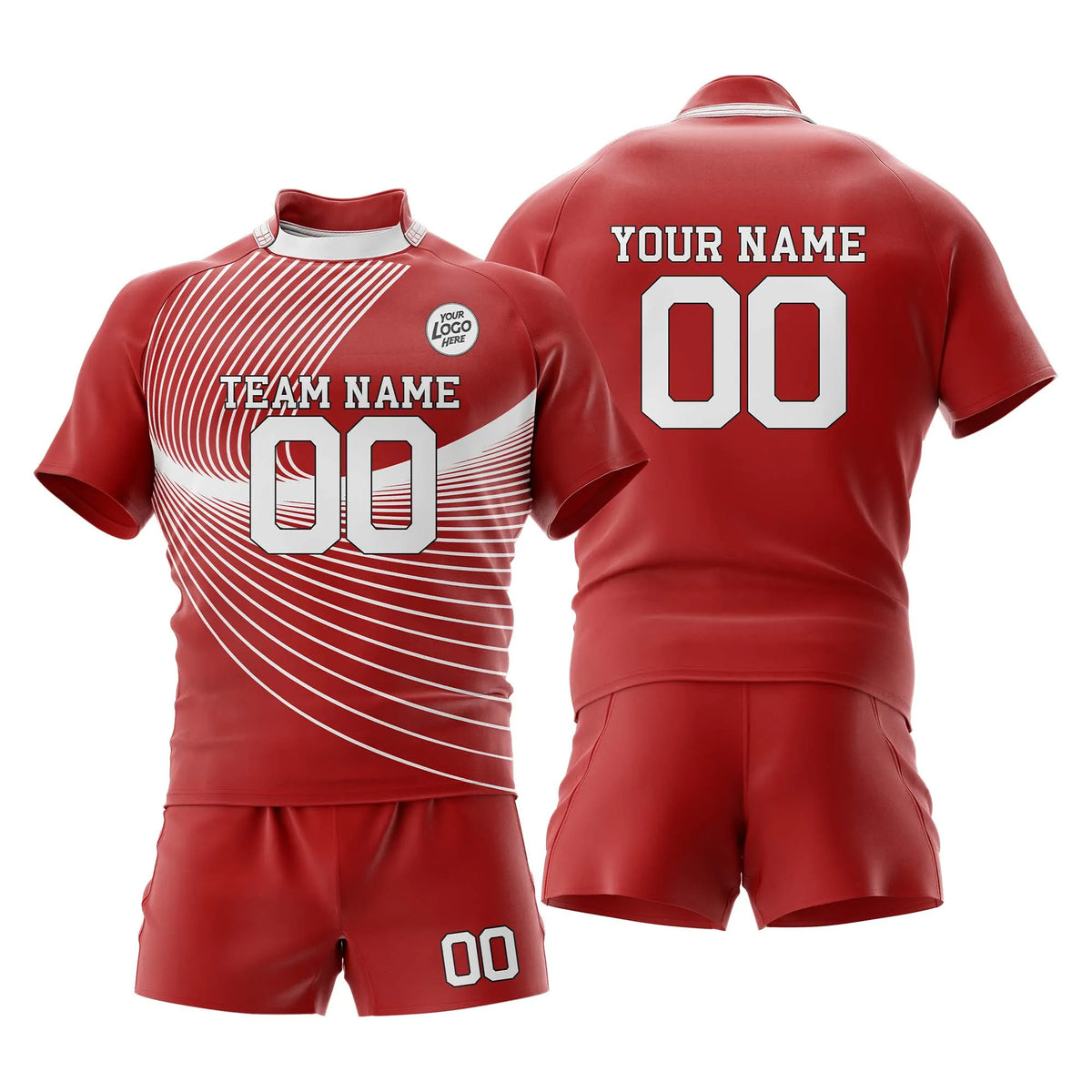 Custom Personalized D5 Strip Fashion Rugby Jersey with Name, Number & Team Logo