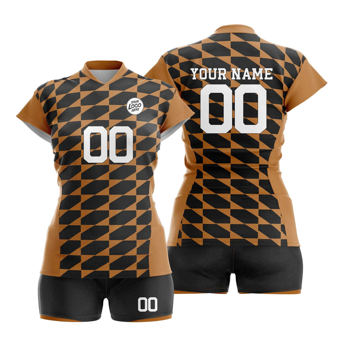 Custom Personalized D1 Full Pattern Volleyball Jersey with Name, Number & Team Logo