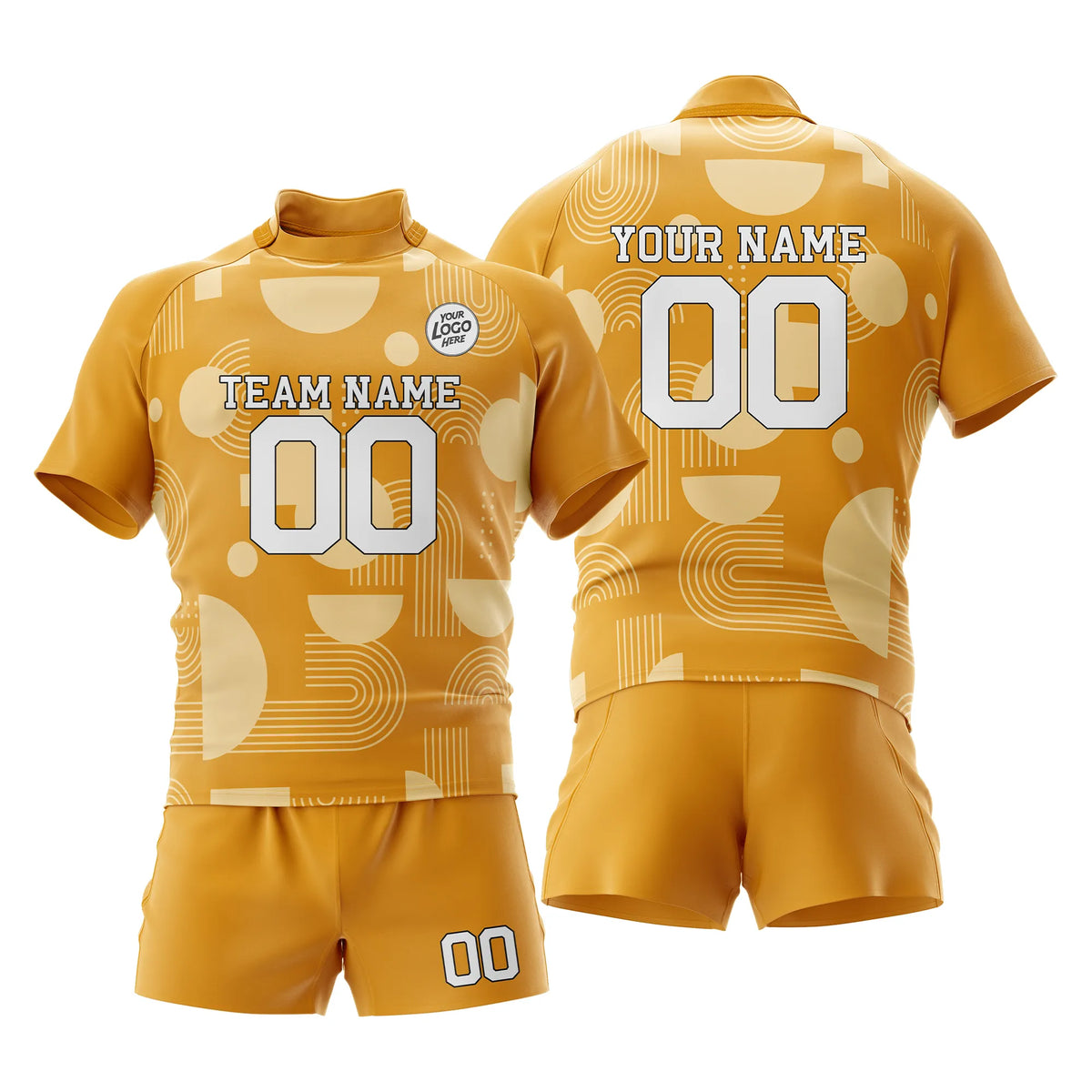 Custom Personalized D2 Retro Fashion Rugby Jersey with Name, Number & Team Logo
