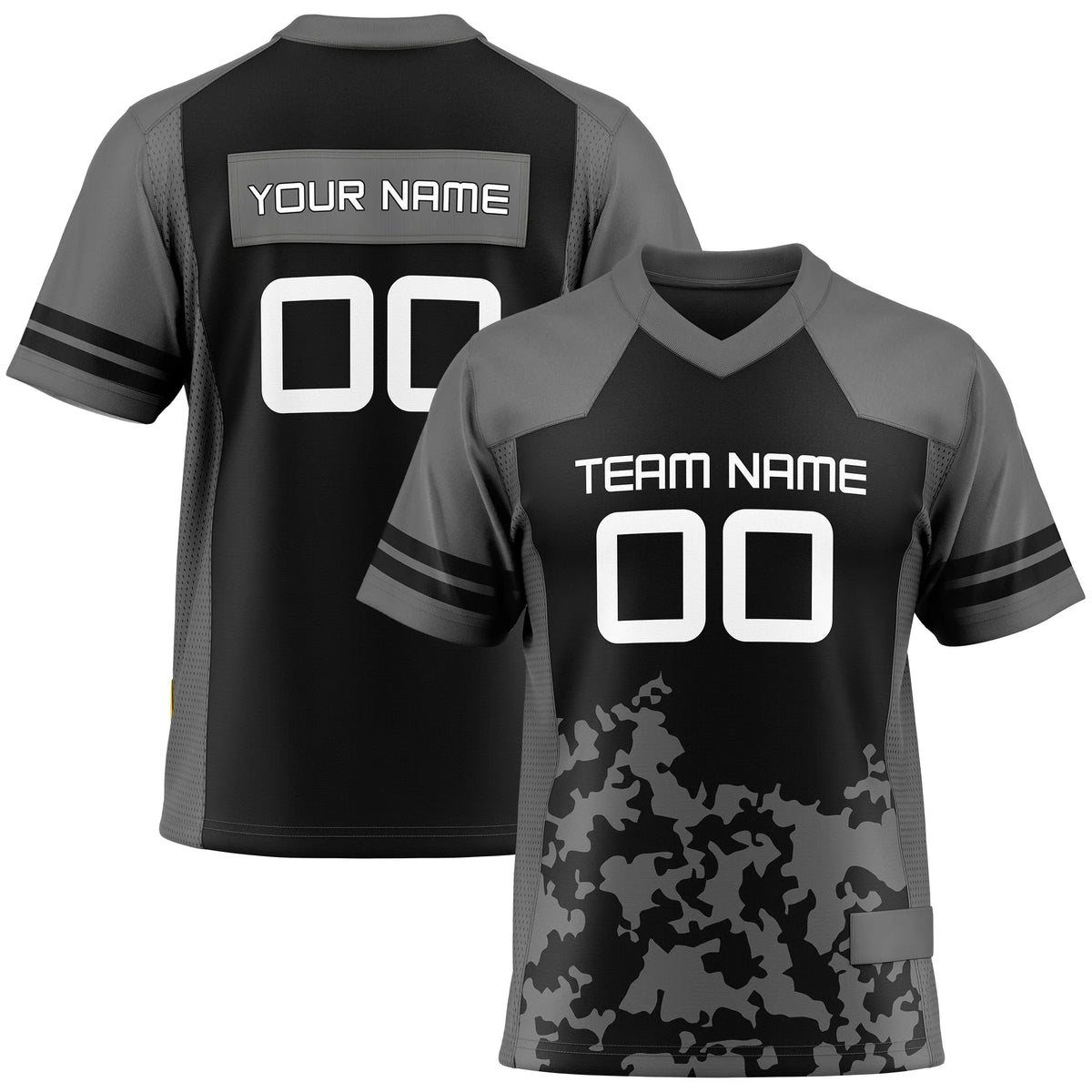 Custom Personalized D4 Color Block Flag Football Jersey with Name, Number & Team Logo