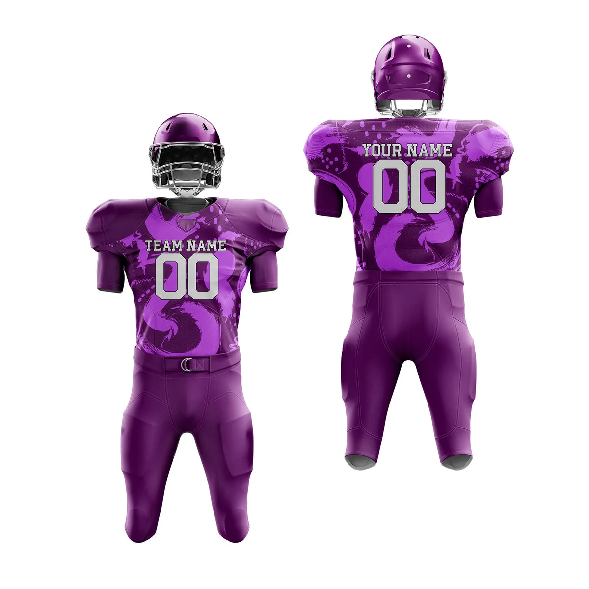 Custom Personalized D1 Graffiti pattern American Football Jersey with Name, Number & Team Logo