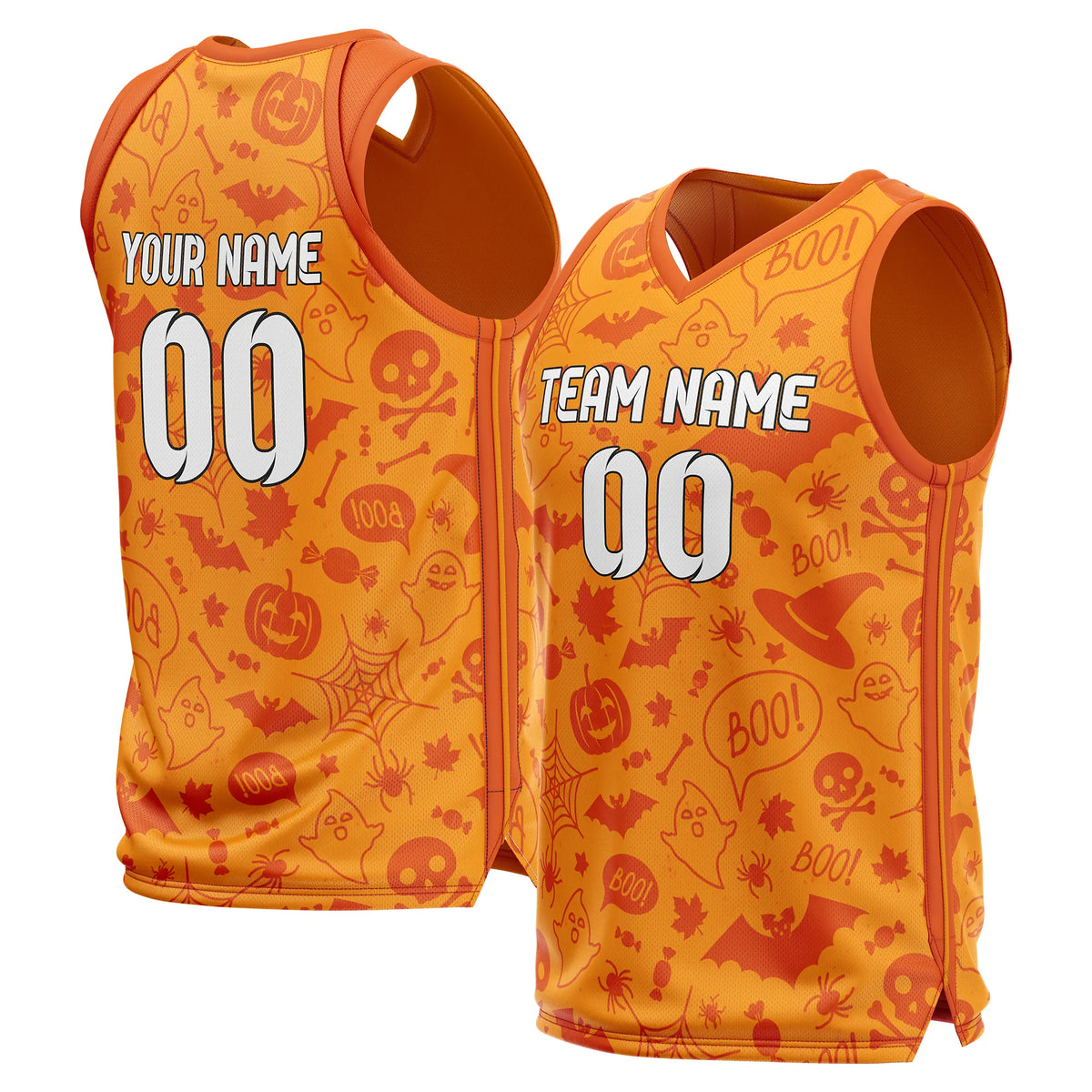 Custom Basketball BooFest Sports Jersey Personalized Uniform with Name &amp; Number