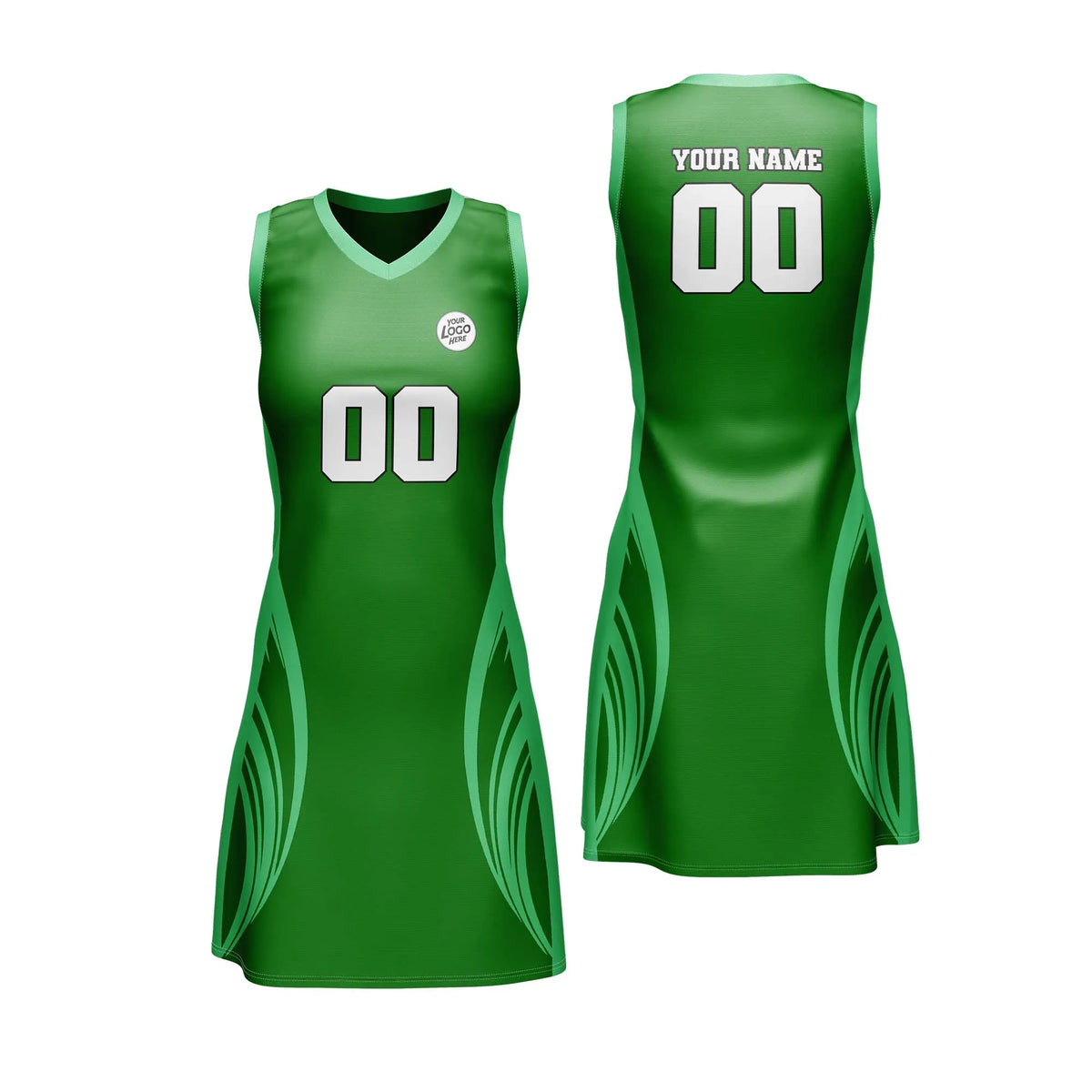 Custom Personalized D4 Abstract Pattern Netball Jersey with Name, Number & Team Logo