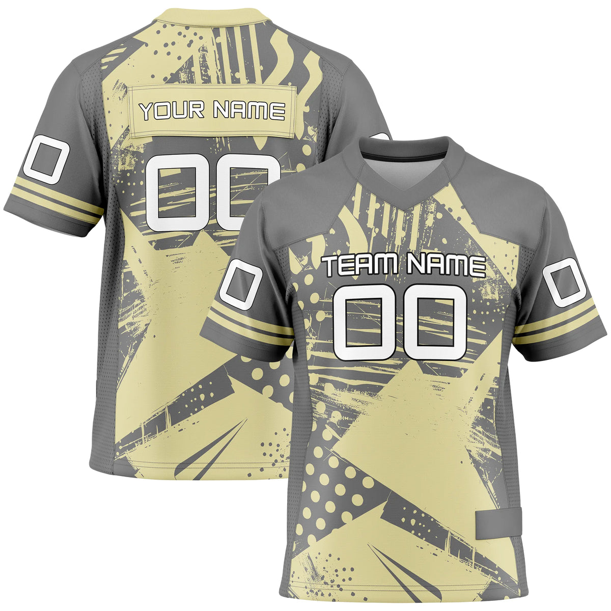 Custom Personalized D2 Graffiti Fashion Flag Football Jersey with Name, Number & Team Logo