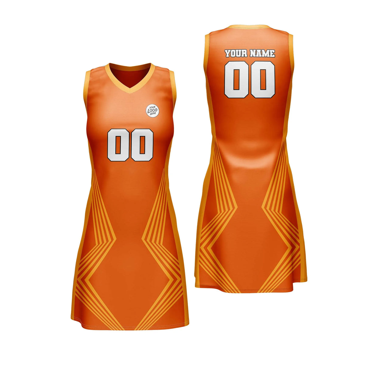 Custom Personalized D4 Stripe Fashion Netball Jersey with Name, Number & Team Logo