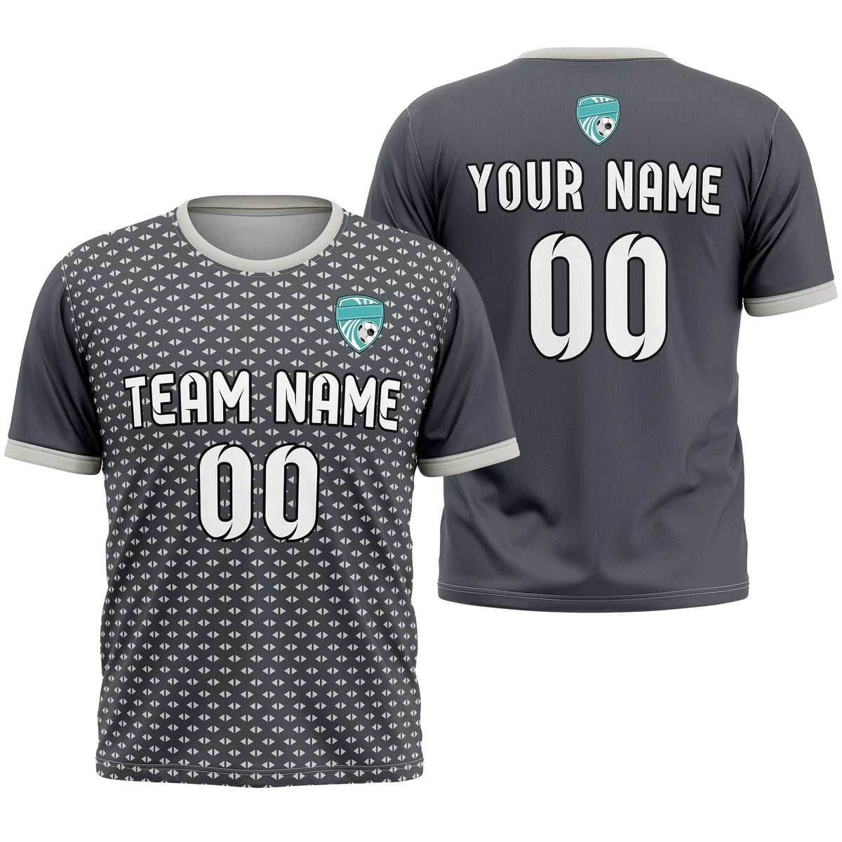 Custom Abstract Pattern D2 Soccer Jersey Personalized Football Uniform with Name & Number