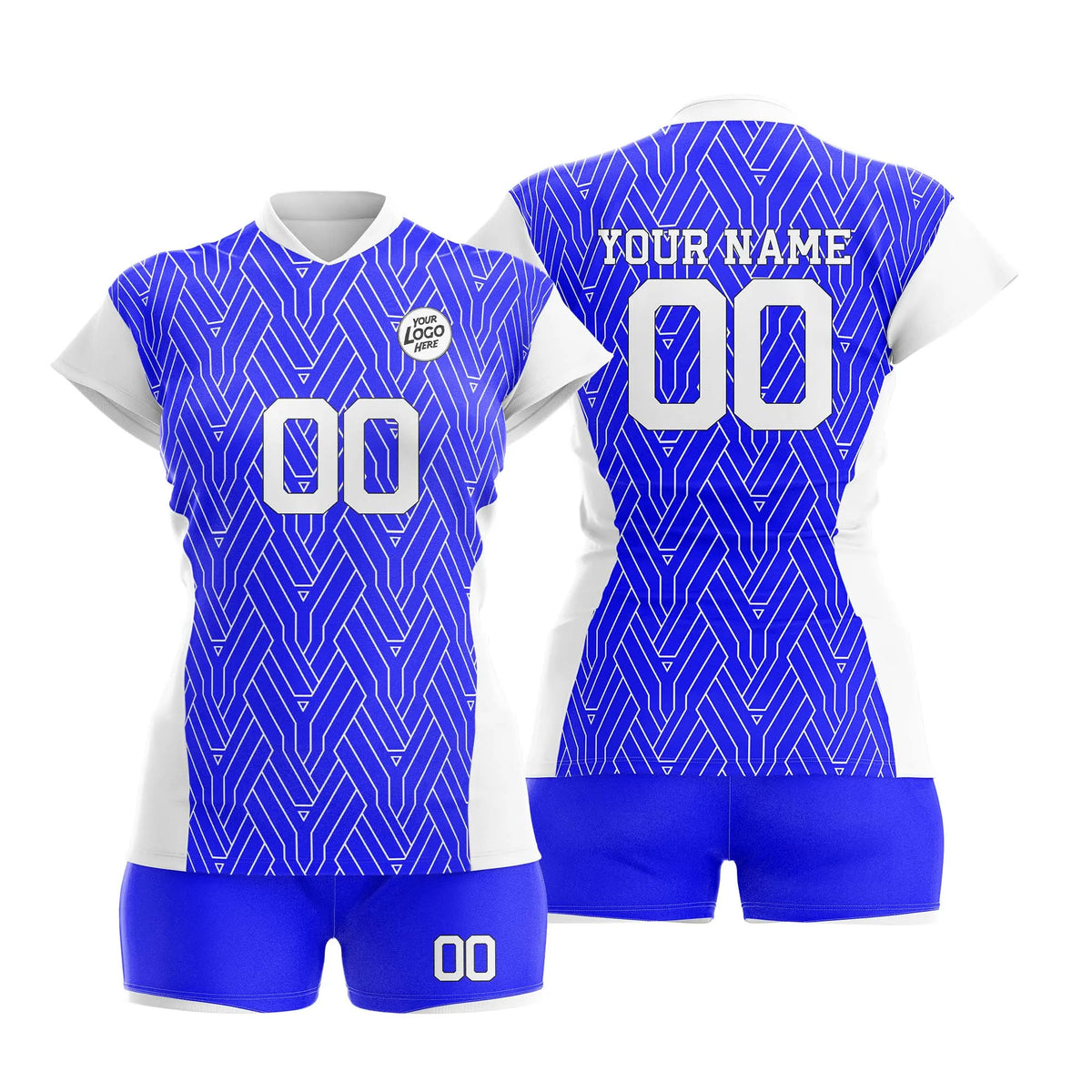 Custom Personalized D5 Abstract Pattern Volleyball Jersey with Name, Number & Team Logo