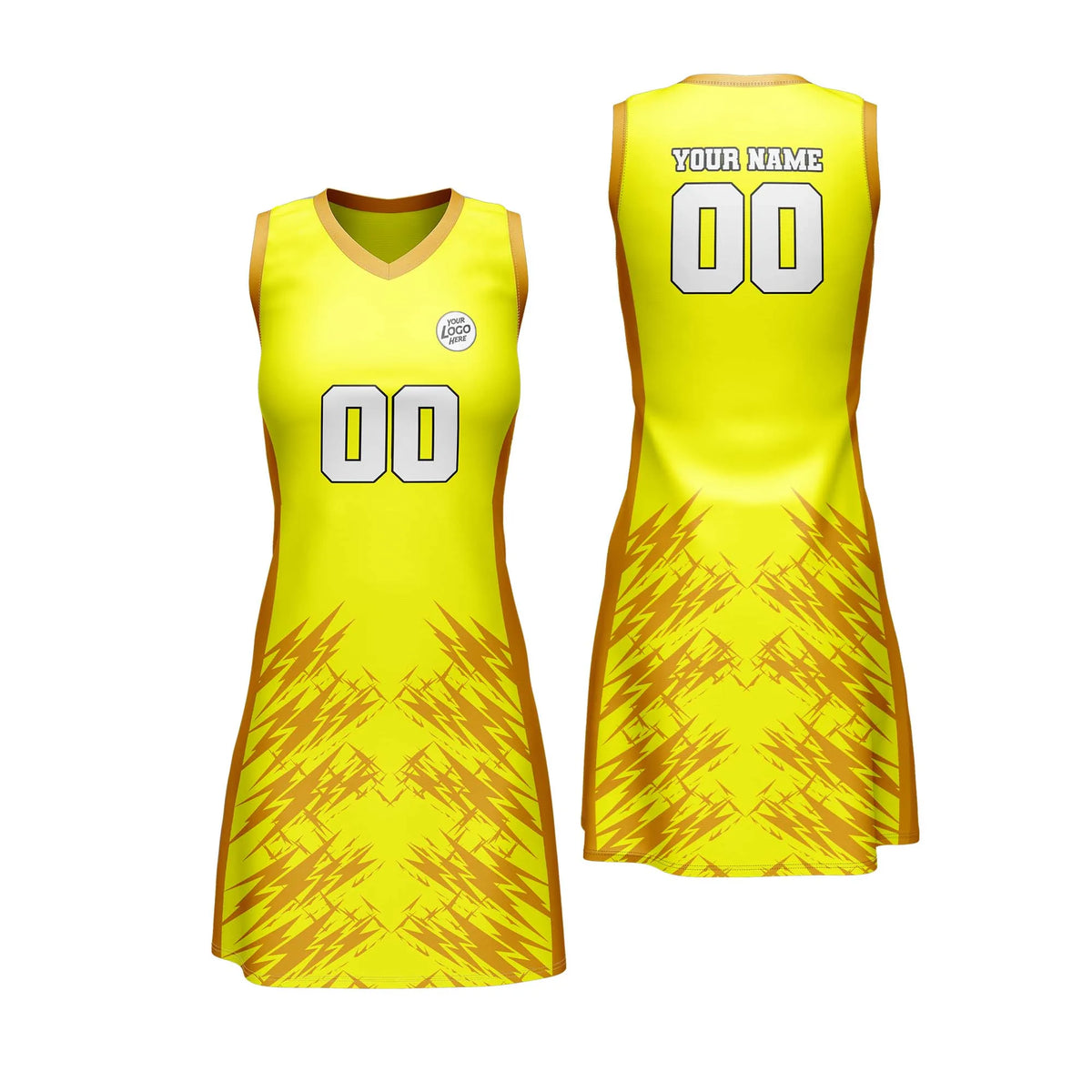 Custom Personalized D3 Stripe Fashion Netball Jersey with Name, Number & Team Logo